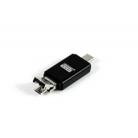 All-in-one 128GB microSD CardReader USB-C microUSB-1048196